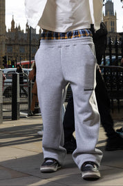 Fleece Pants "RUDEBOY LDN" DoubleLayer AshGrey - BASEDODICI®