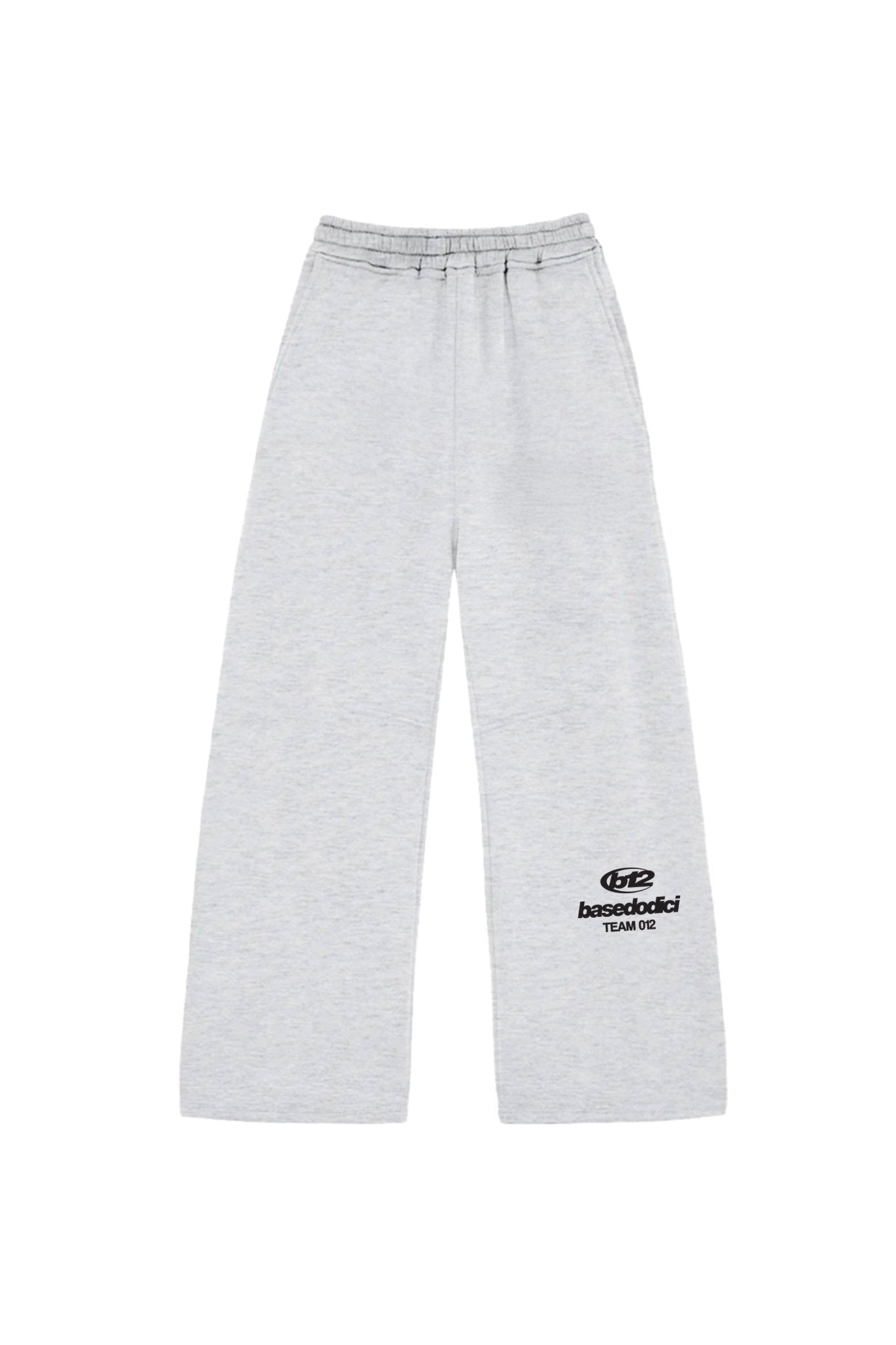 Fleece Pants "TEAM012" Logo AshGrey/Black - BASEDODICI®