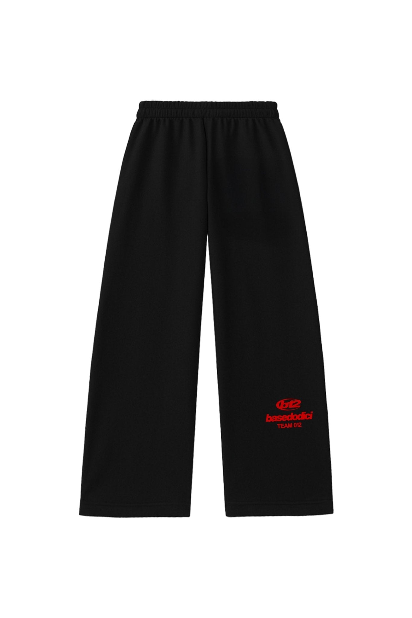 Fleece Pants "TEAM012" Logo Black/Red - BASEDODICI®