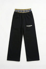 Fleece Pants "VALENTINE" DoubleLayer Black/BigCheck - BASEDODICI®
