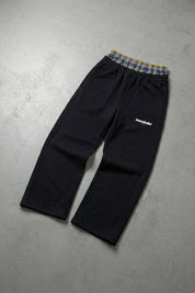 Fleece Pants "VALENTINE" DoubleLayer Black/BigCheck - BASEDODICI®