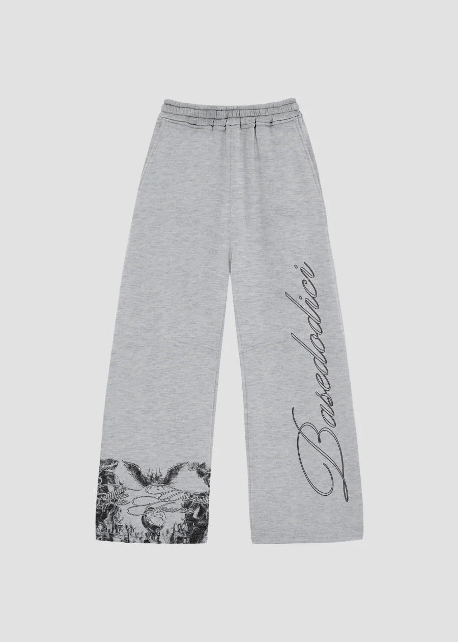 Fleece Pants "WORLD TOUR" Scarface AshGrey - BASEDODICI®