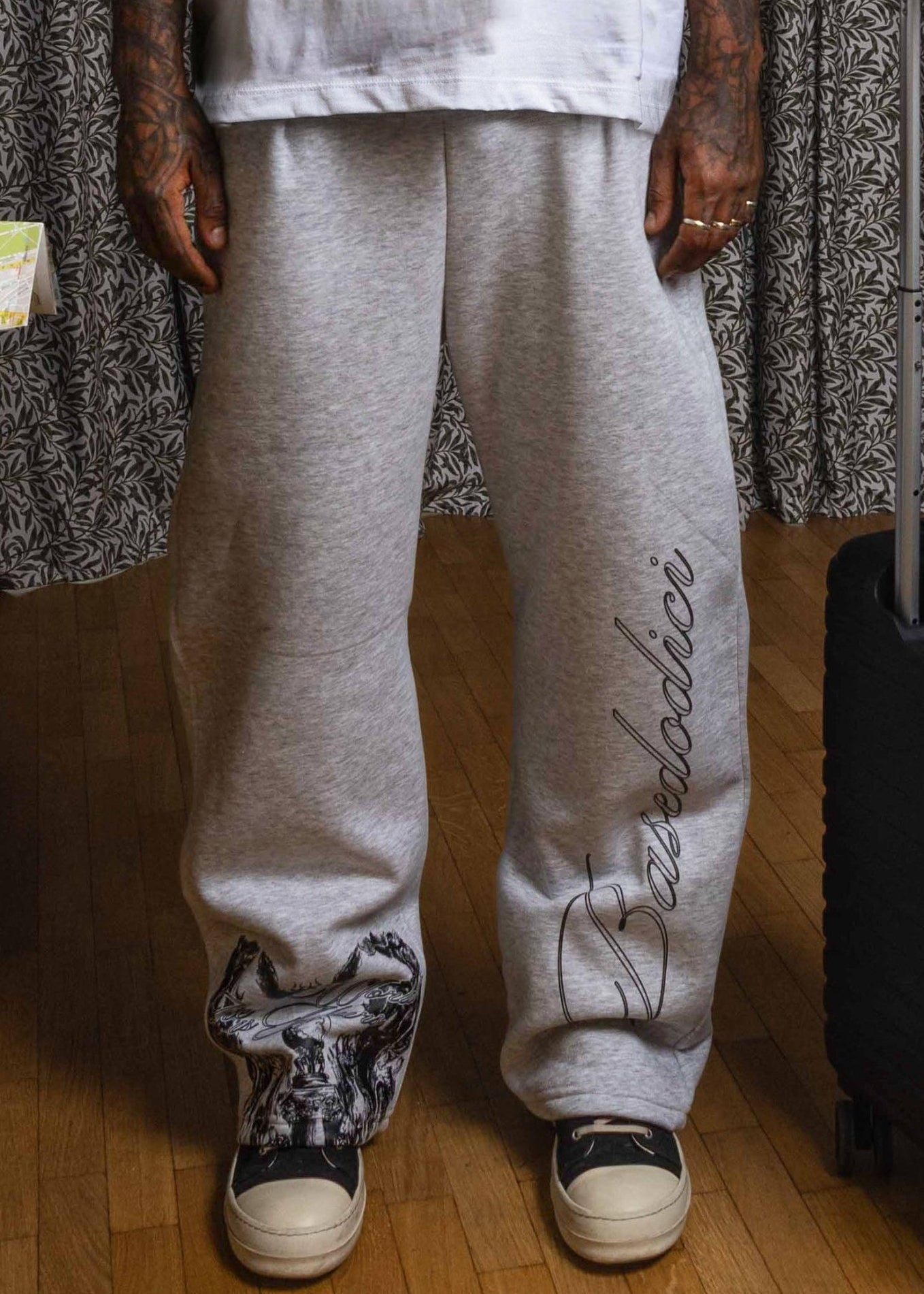 Fleece Pants "WORLD TOUR" Scarface AshGrey - BASEDODICI®