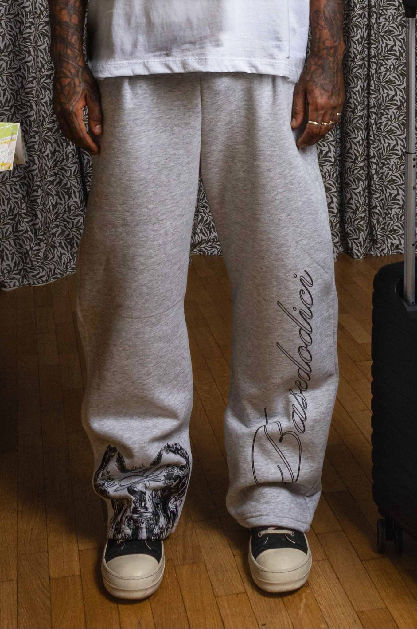 Fleece Pants "WORLD TOUR" Scarface AshGrey - BASEDODICI®