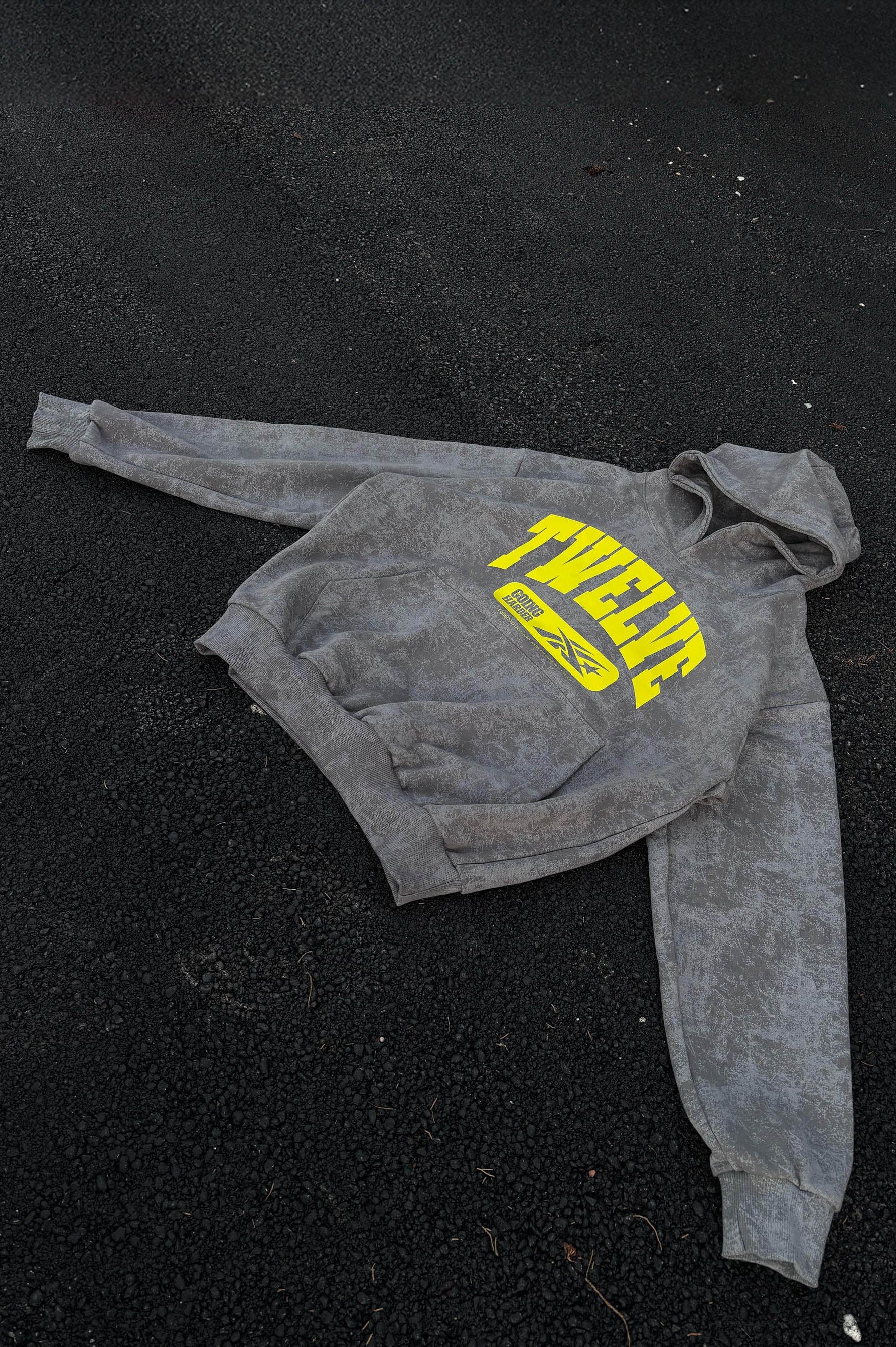 Hoodie “THECRUISE” Twelve Marbled Grey