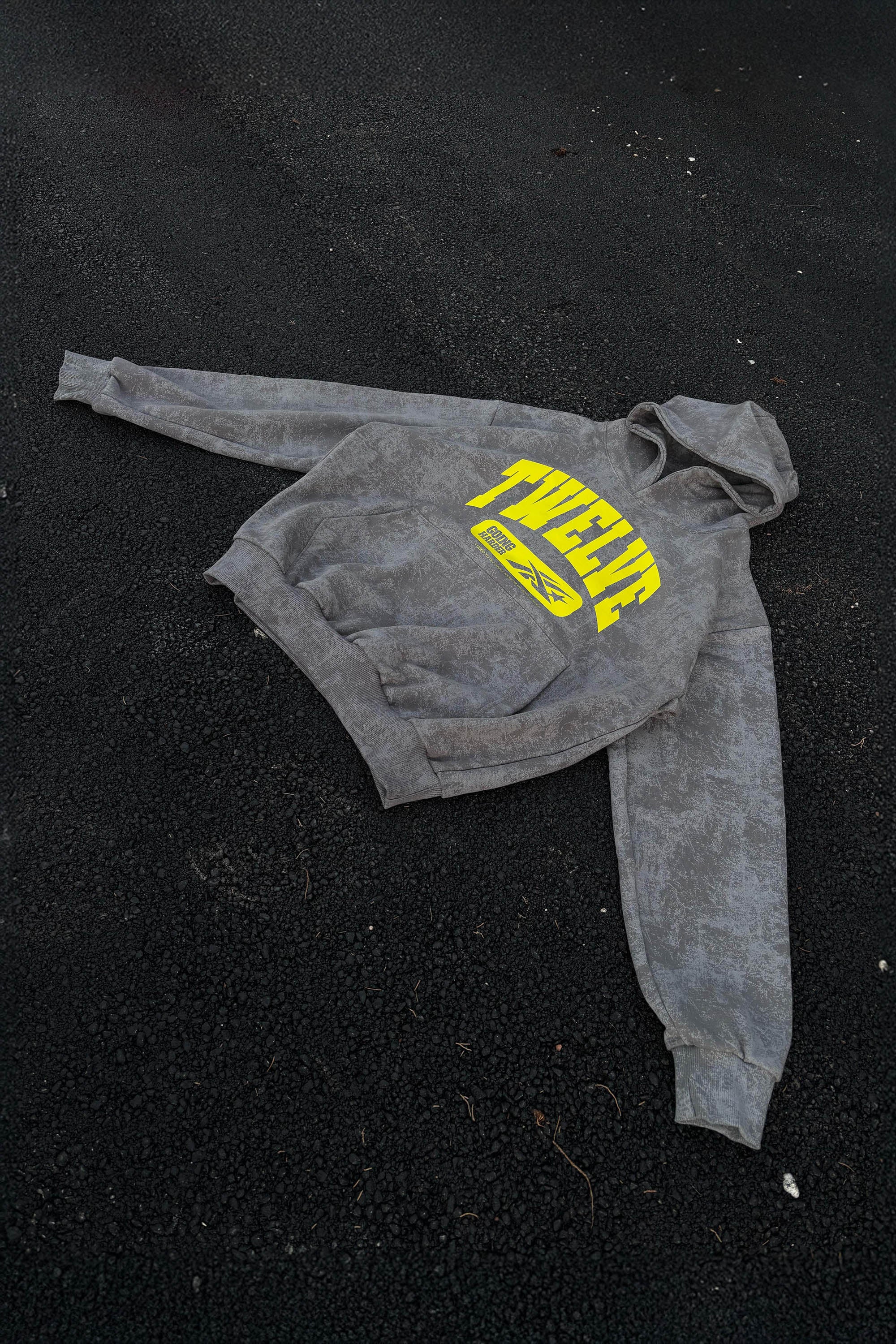 Hoodie “THECRUISE” Twelve Marbled Grey