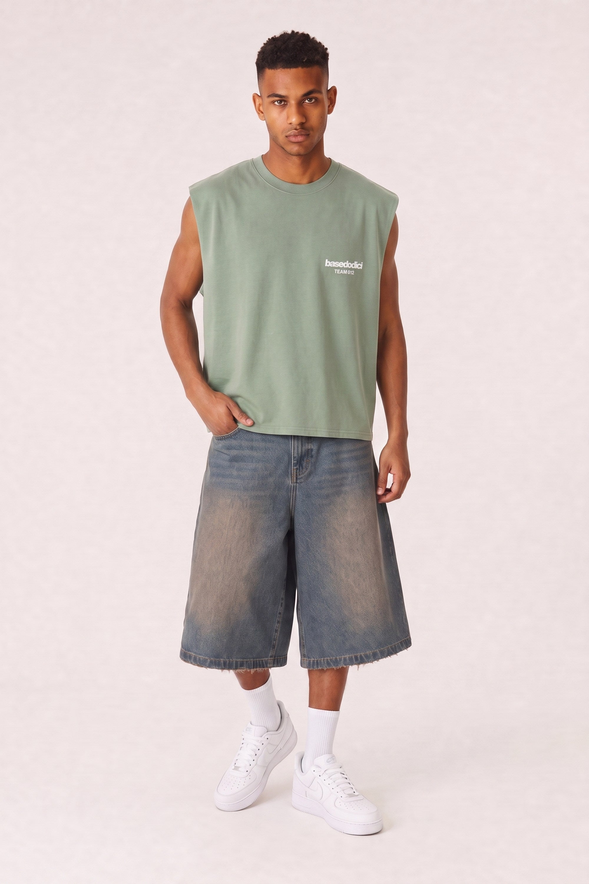 Tank "TEAM012" BackLogo Green