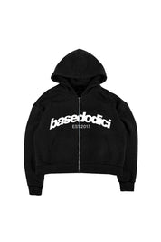 Full Zip "COMFY" Front Logo Black/White - BASEDODICI®