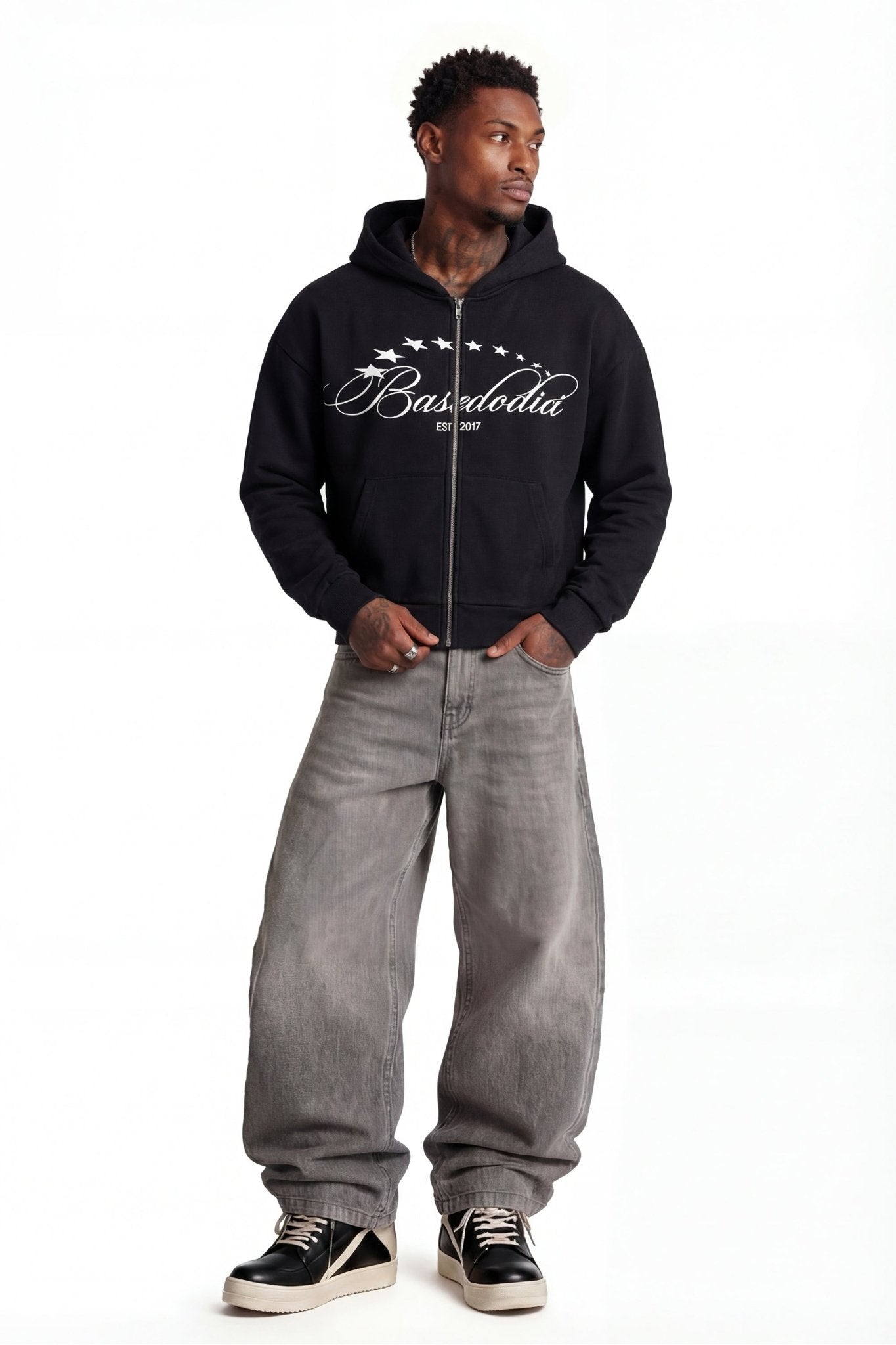 Full Zip "FOR DREAMERS" AfterParty Black - BASEDODICI®