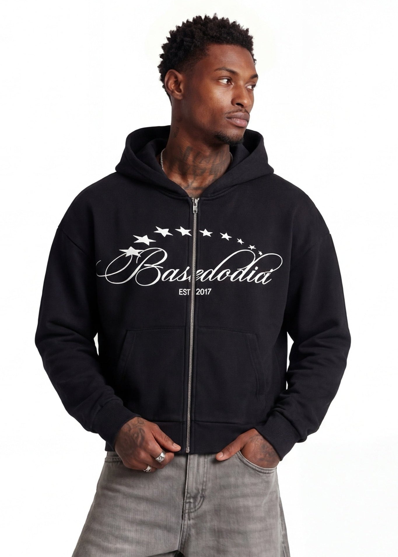 Full Zip "FOR DREAMERS" AfterParty Black - BASEDODICI®