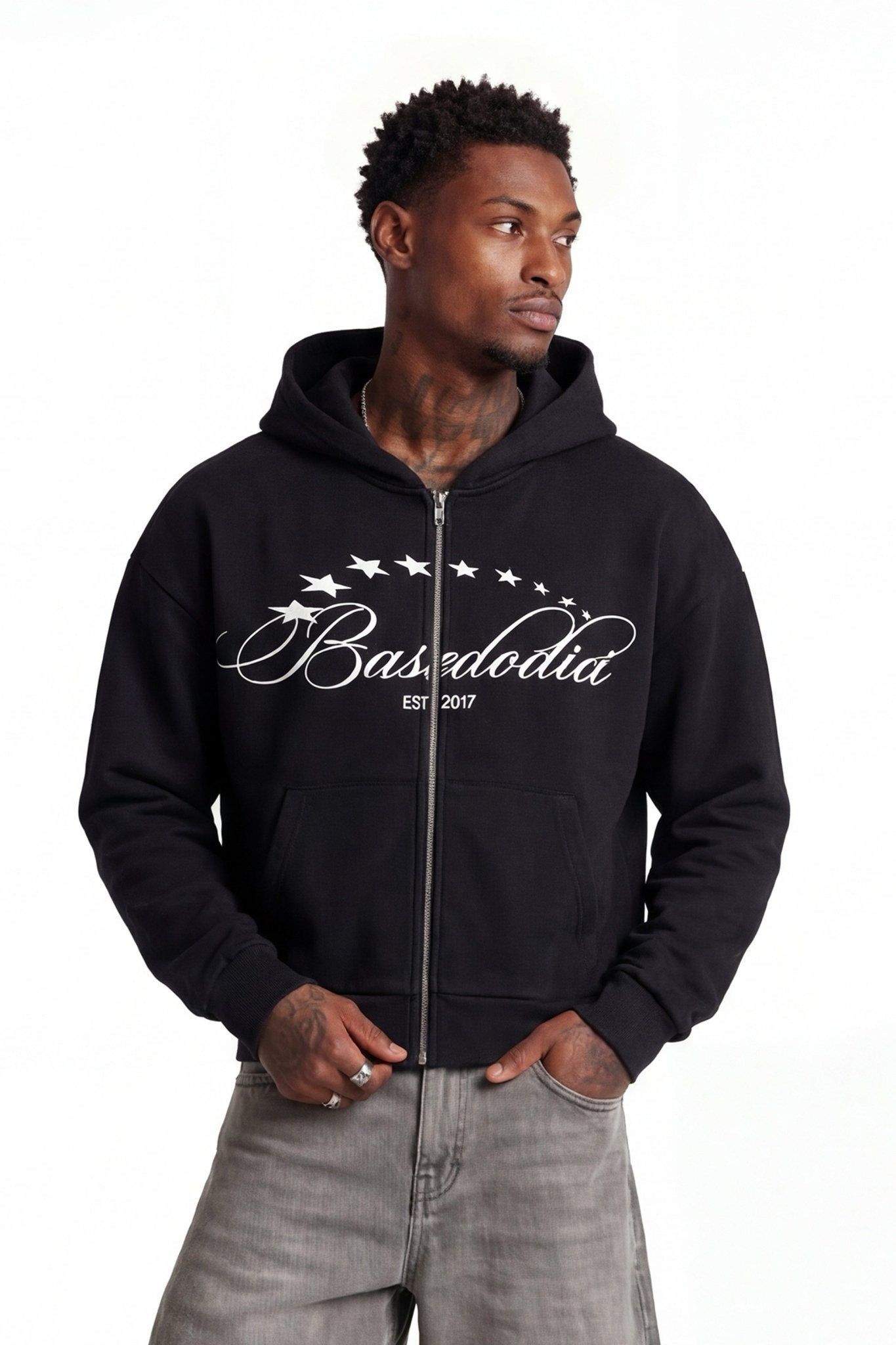 Full Zip "FOR DREAMERS" AfterParty Black - BASEDODICI®