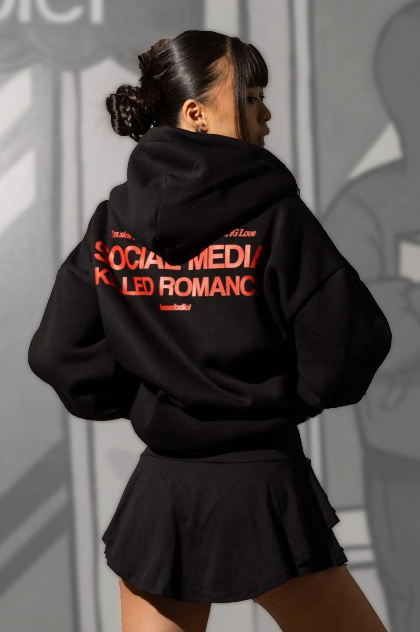 Full Zip "KILLED ROMANCE" Black/Red - BASEDODICI®