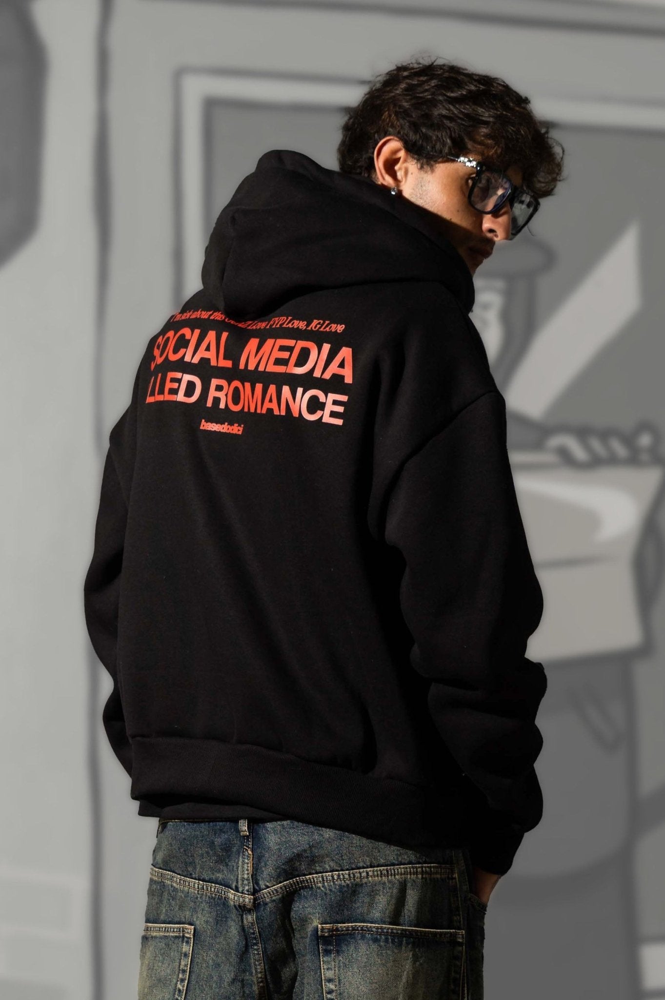 Full Zip "KILLED ROMANCE" Black/Red - BASEDODICI®