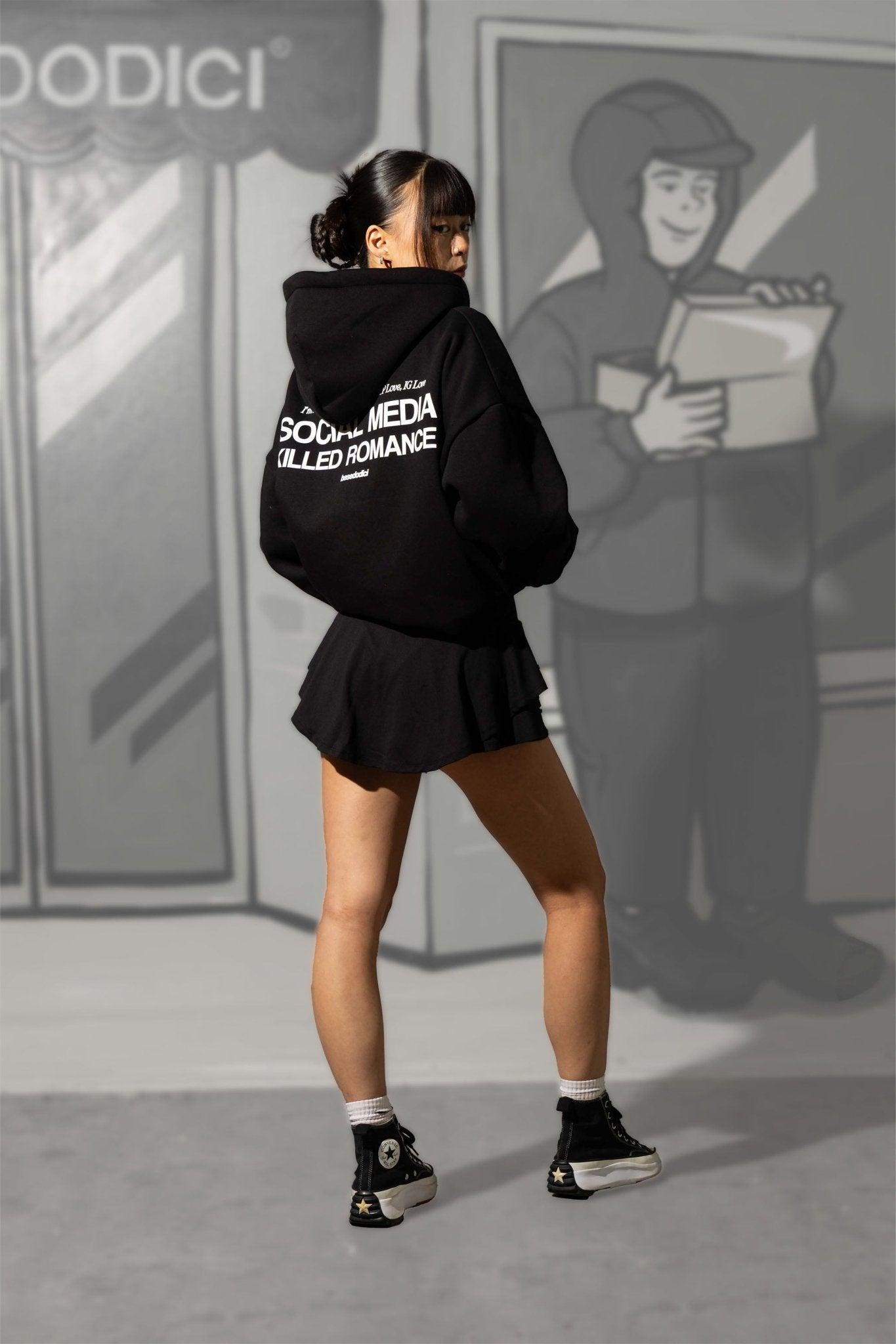 Full Zip "KILLED ROMANCE" Black/White - BASEDODICI®