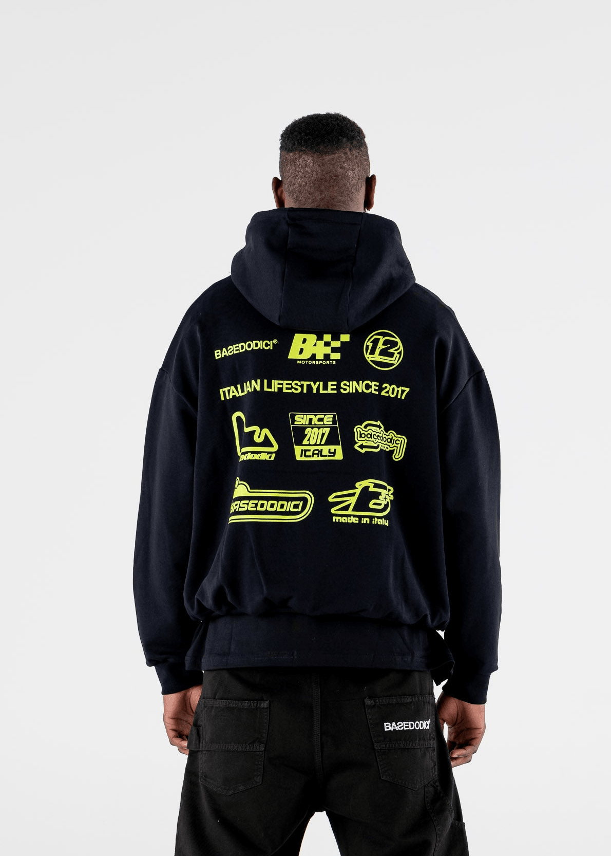 Full Zip “RESORT” Racing Black - BASEDODICI®