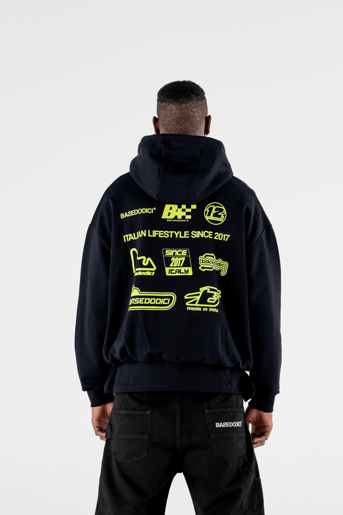 Full Zip “RESORT” Racing Black - BASEDODICI®