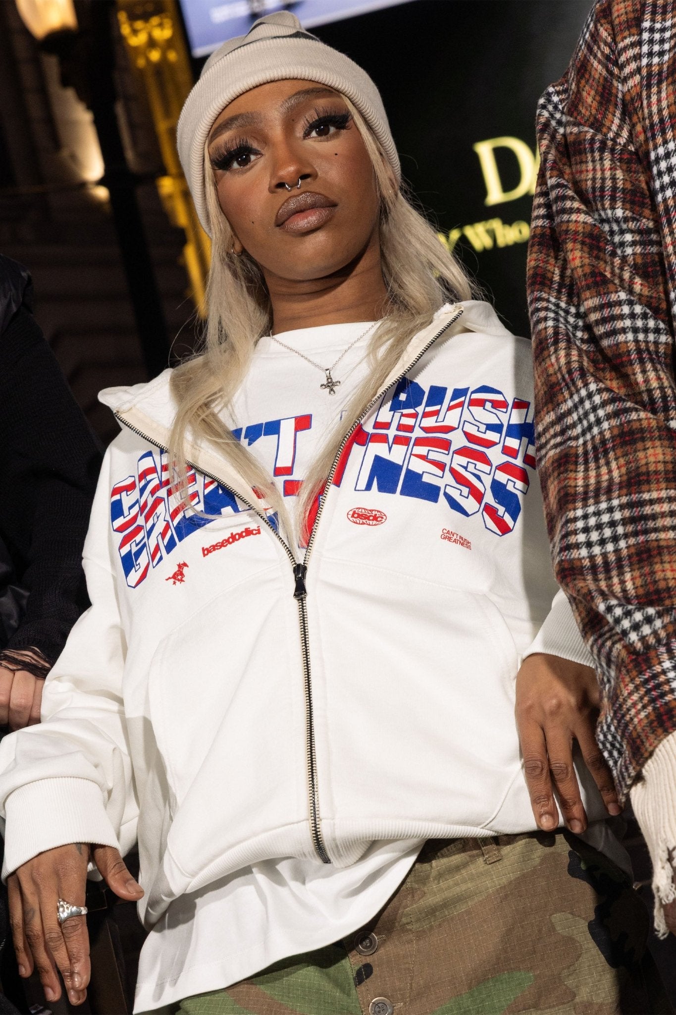 Full Zip "RUDEBOY LDN" CantRush Cream - BASEDODICI®
