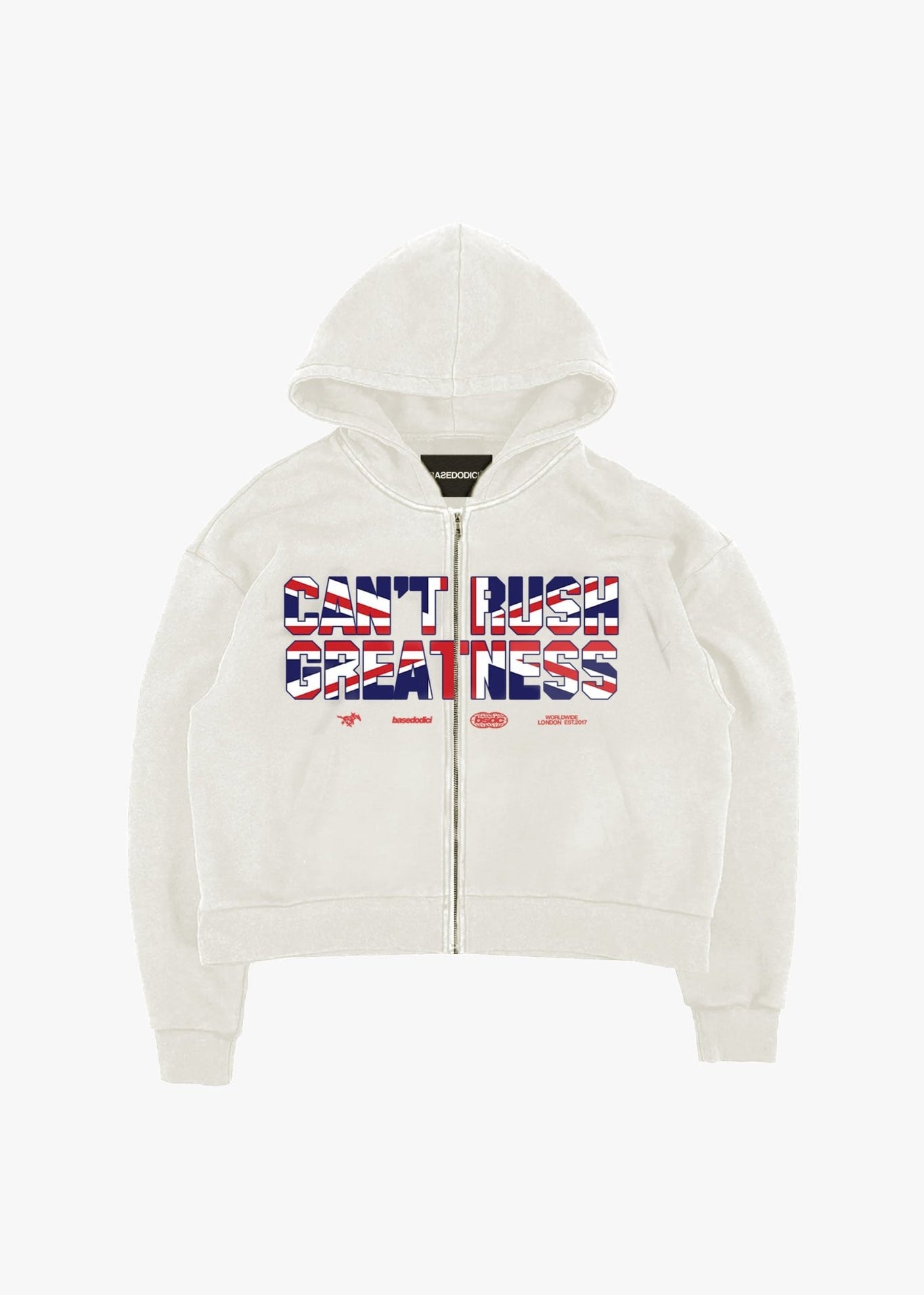 Full Zip "RUDEBOY LDN" CantRush Cream - BASEDODICI®