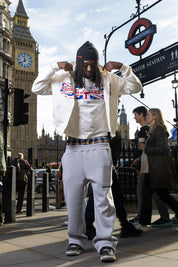 Full Zip "RUDEBOY LDN" CantRush Cream - BASEDODICI®