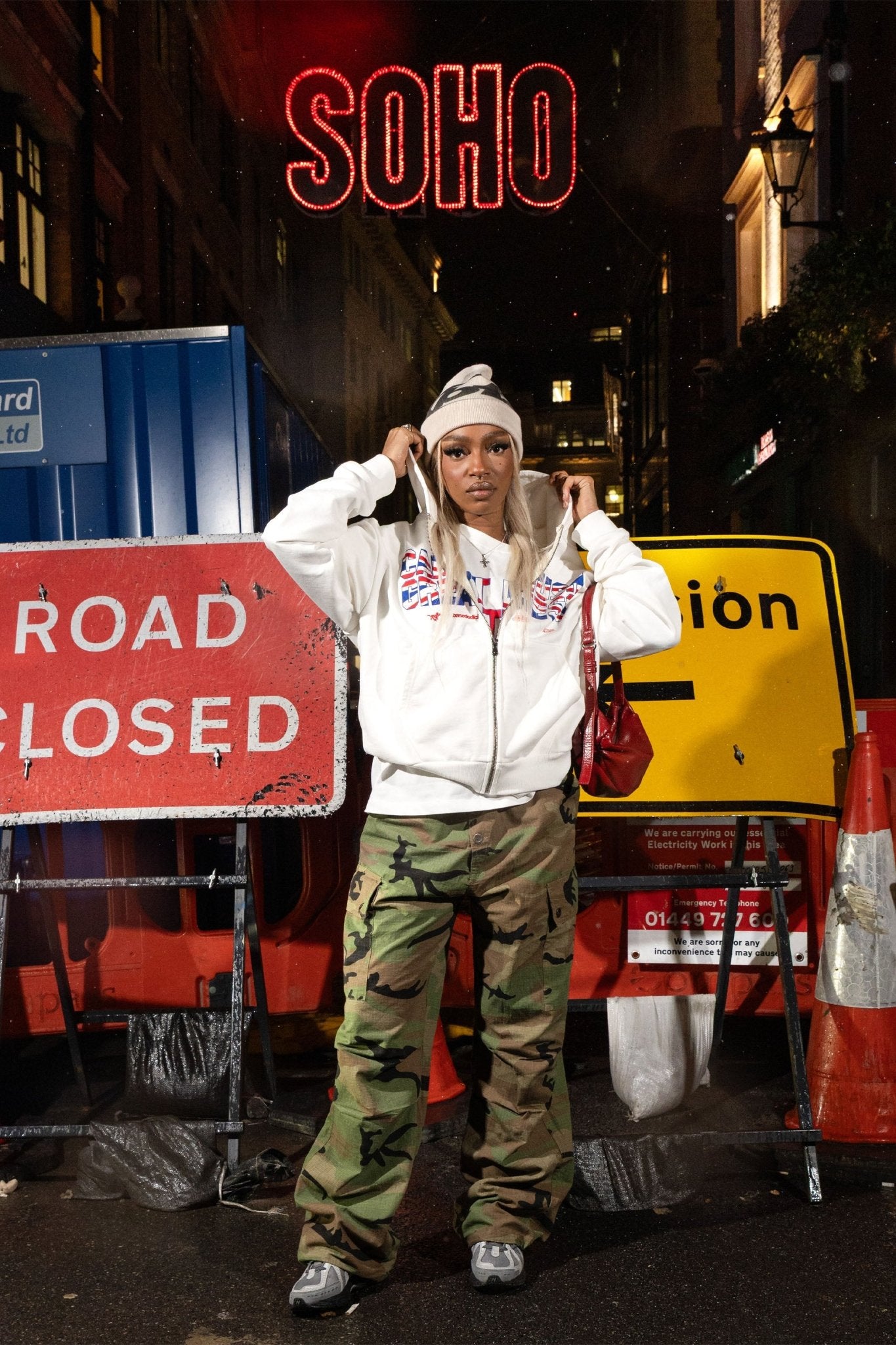 Full Zip "RUDEBOY LDN" CantRush Cream - BASEDODICI®