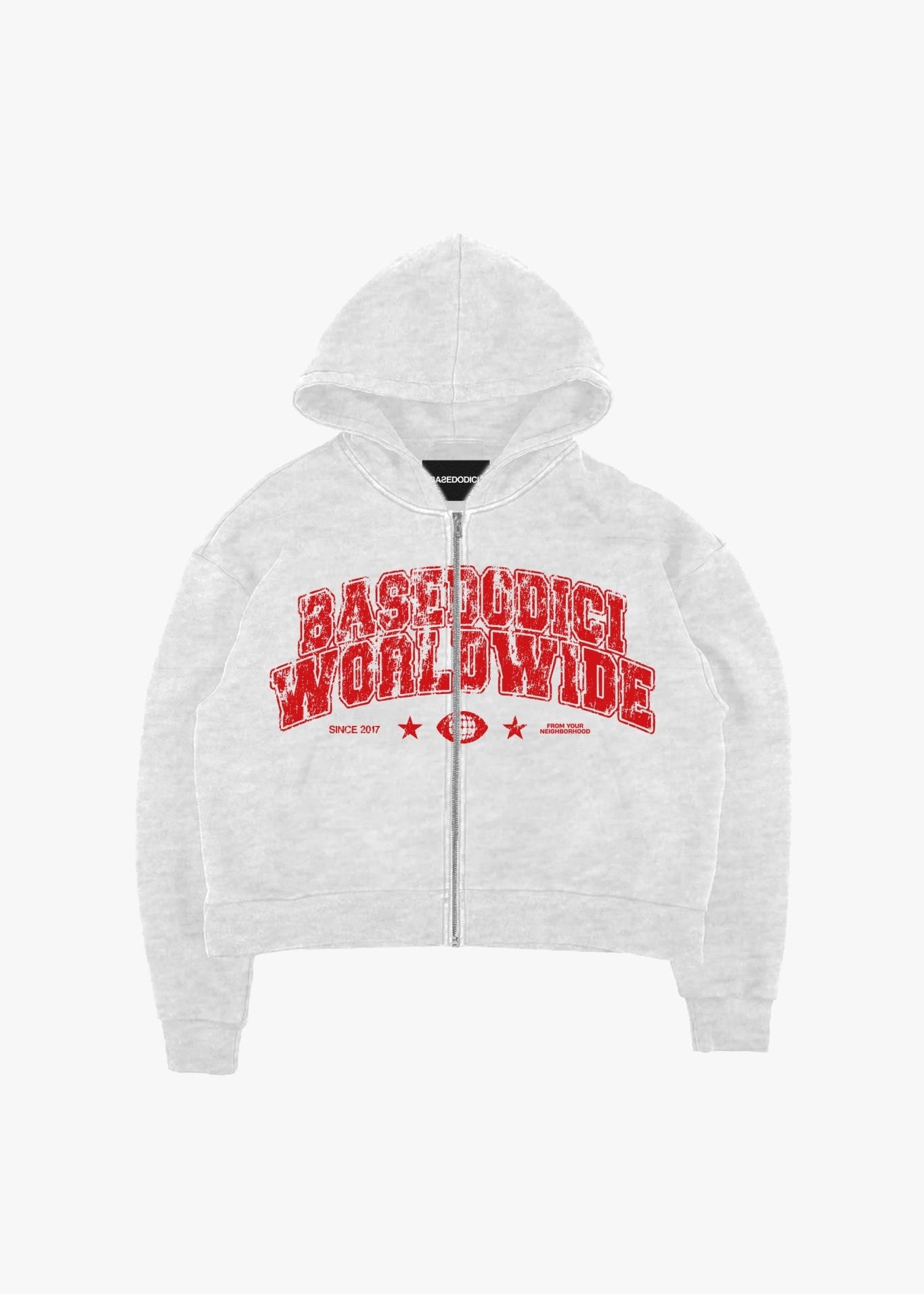 Full Zip "WORLD TOUR" B12 Worldwide AshGrey - BASEDODICI®