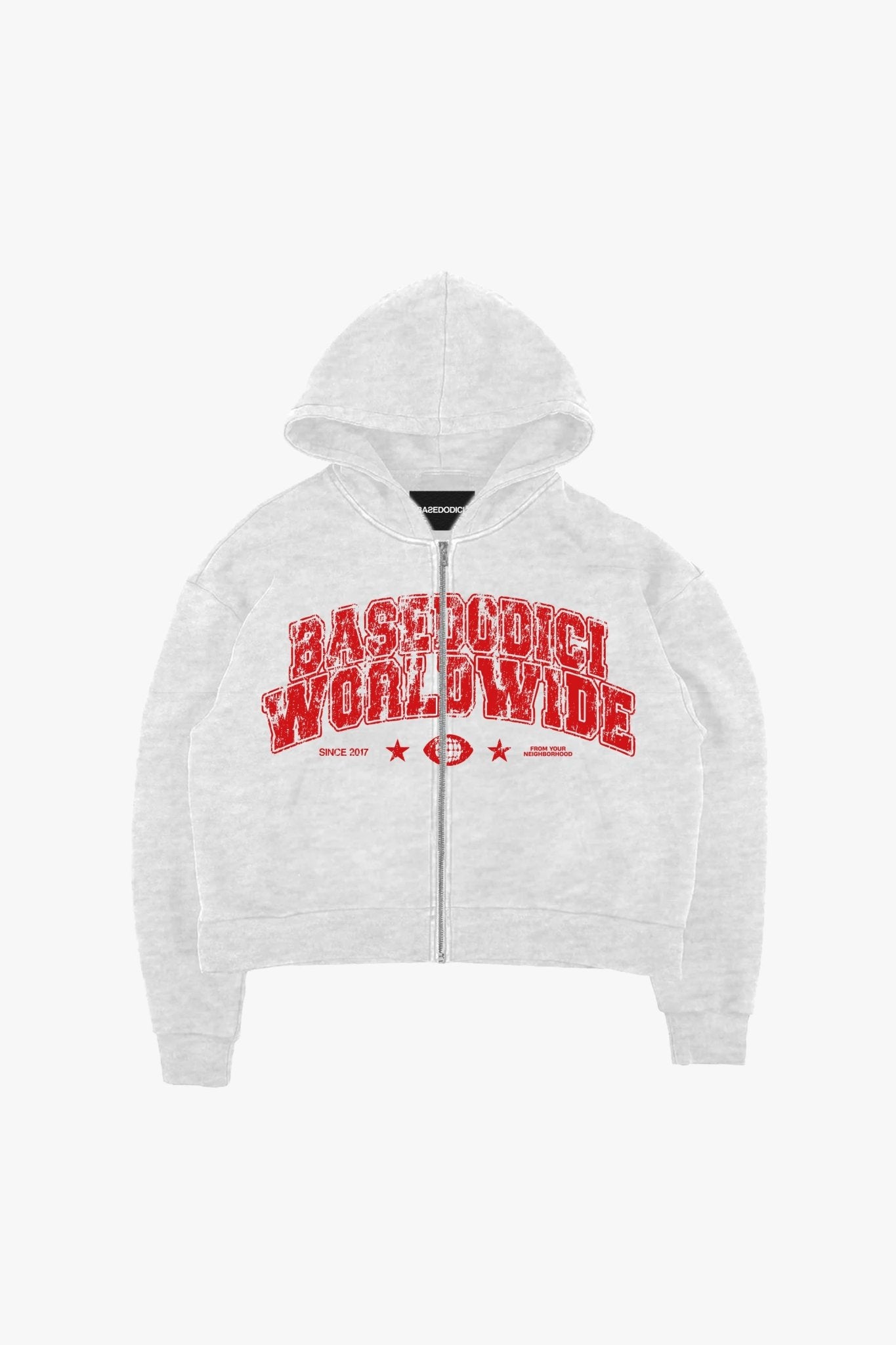 Full Zip "WORLD TOUR" B12 Worldwide AshGrey - BASEDODICI®