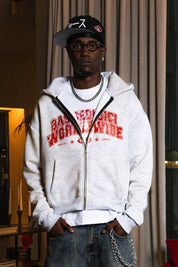 Full Zip "WORLD TOUR" B12 Worldwide AshGrey - BASEDODICI®