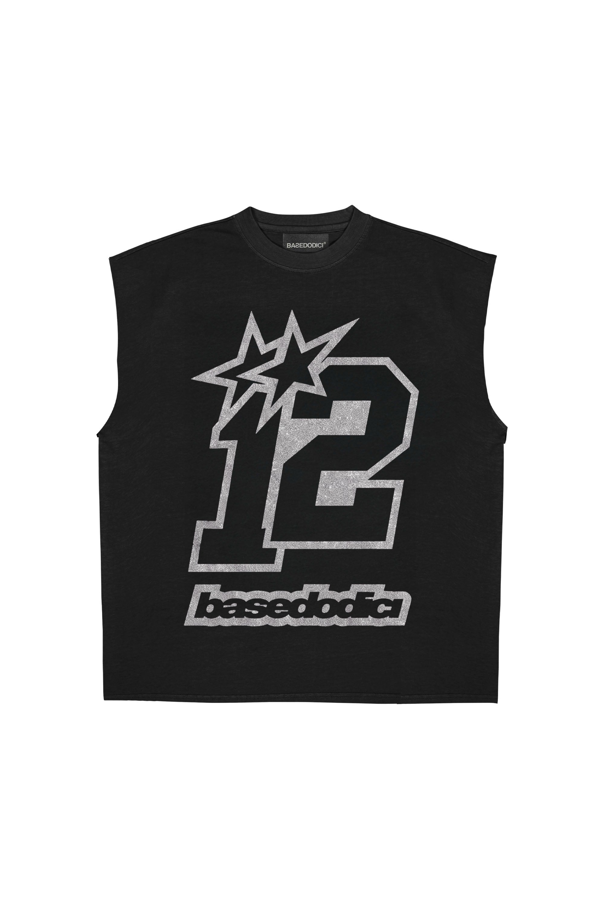 Tank 4PLAYERS FrontLogo 12 Black/Glitter dettaglio