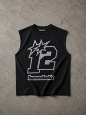 Tank 4PLAYERS FrontLogo 12 Black/Glitter fronte