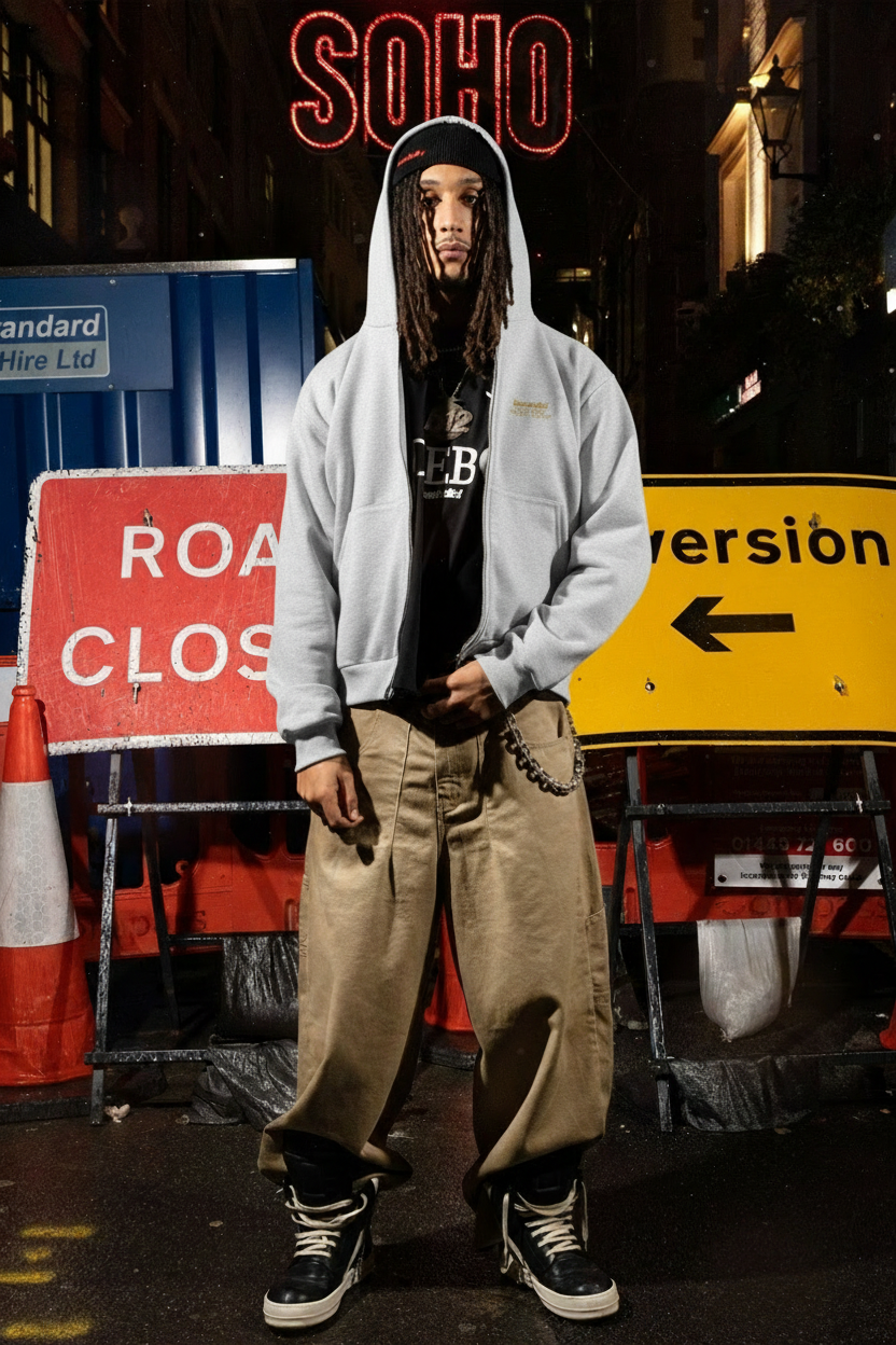 Full Zip "RUDEBOY LDN" RudeBoy AshGrey