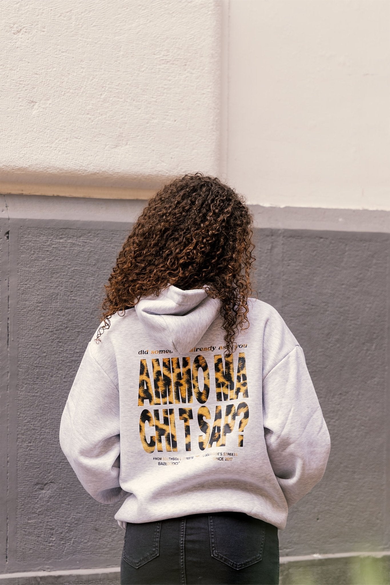 Hoodie "AMMO" CHI'T'SAP AshGrey/Animalier Yellow - BASEDODICI®