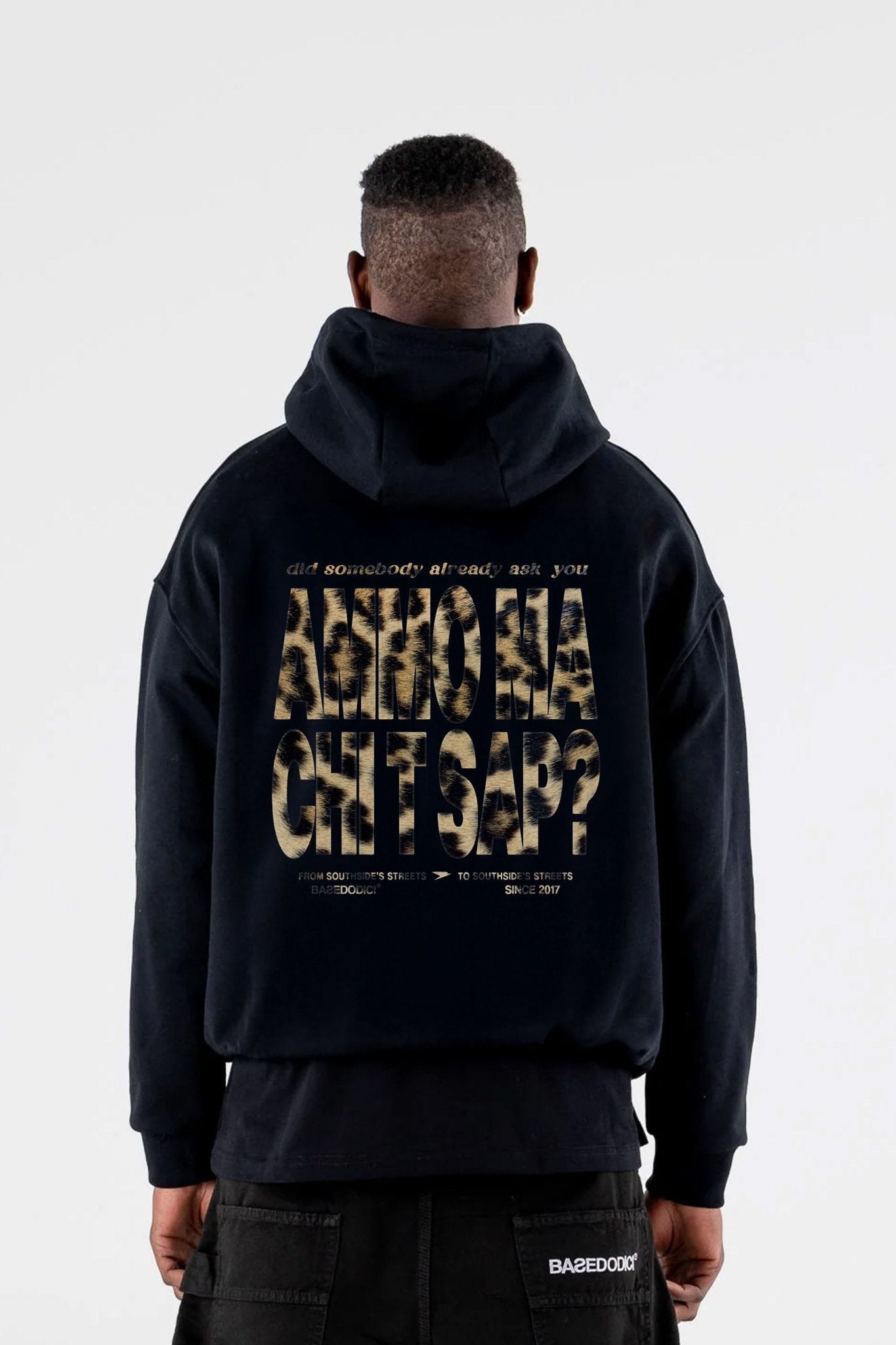 Hoodie "AMMO" CHI'T'SAP Black/Animalier Yellow - BASEDODICI®
