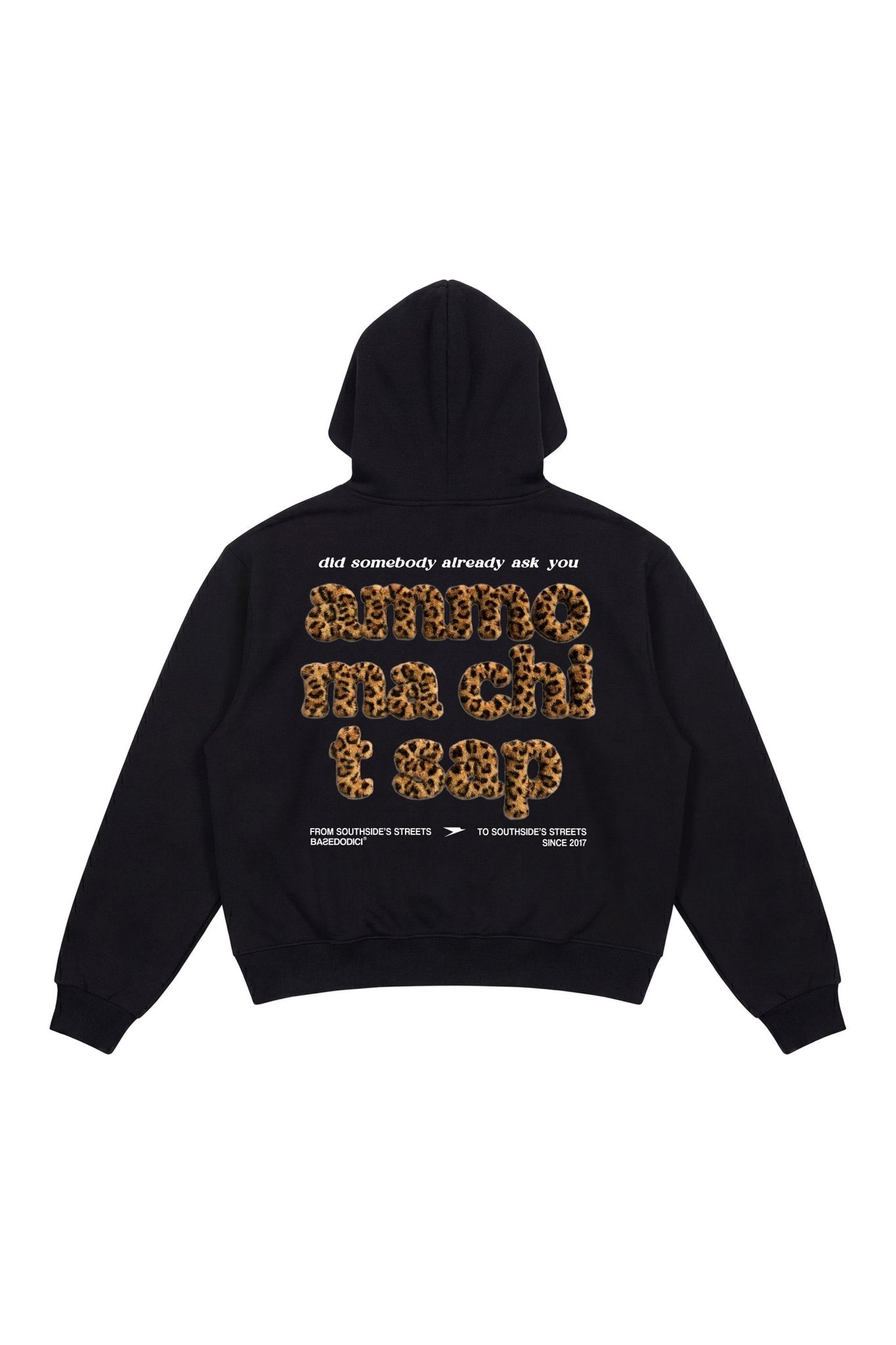 Hoodie "AMMO" CHI'T'SAP Black/AnimalierLeopard - BASEDODICI®