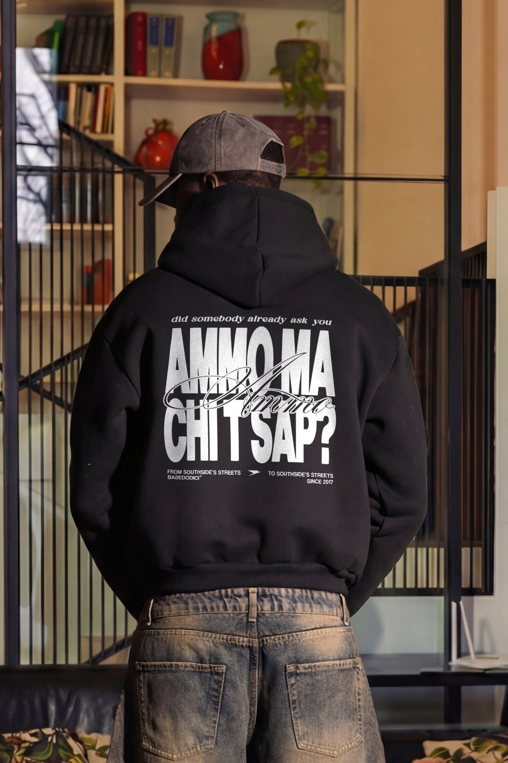 Hoodie "AMMO" CHI'T'SAP Black/BasicScript - BASEDODICI®
