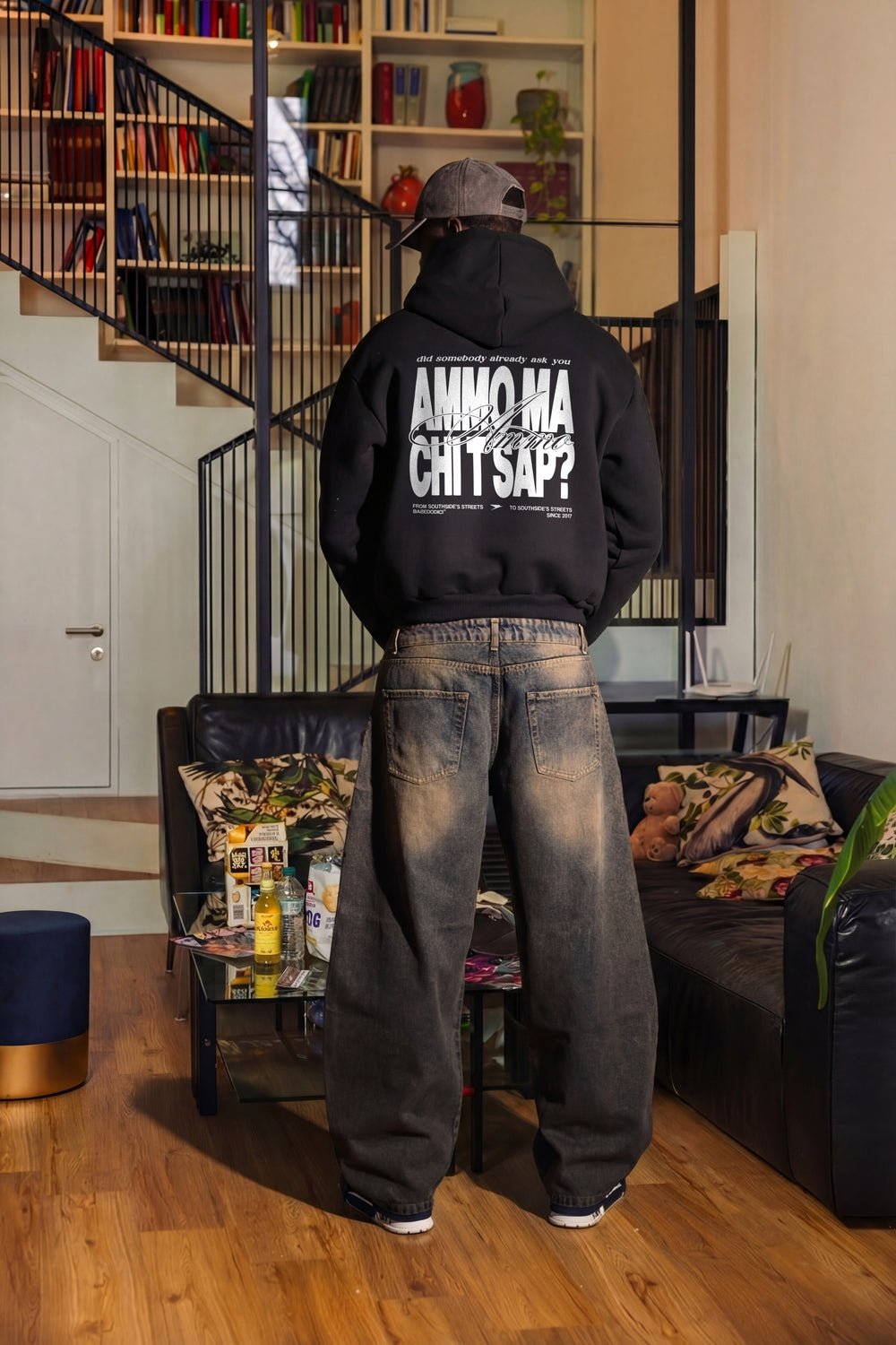 Hoodie "AMMO" CHI'T'SAP Black/BasicScript - BASEDODICI®