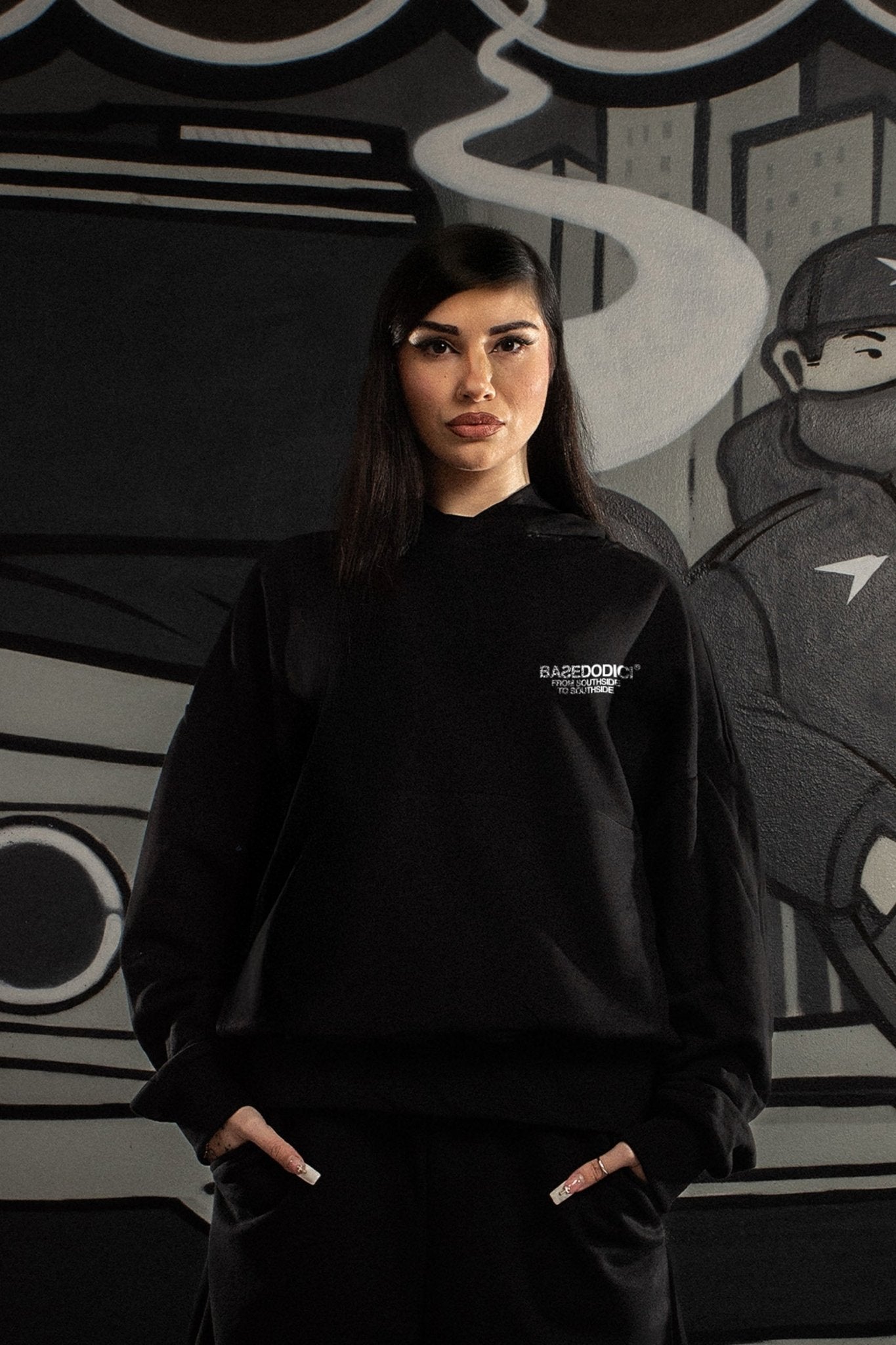 Hoodie "AMMO" CHI'T'SAP Black/Chrome - BASEDODICI®