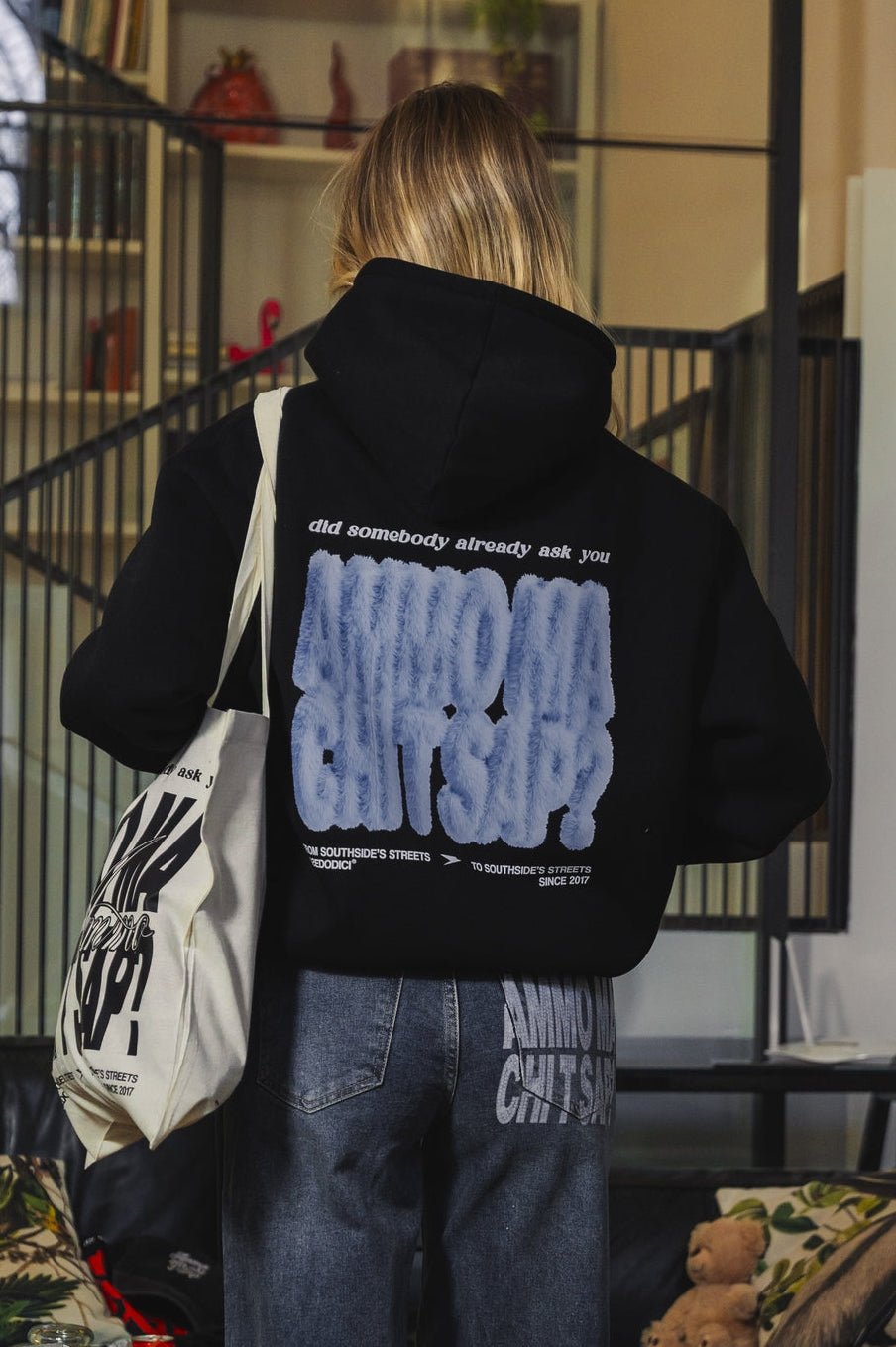 Hoodie "AMMO" CHI'T'SAP Black/FurryAzure - BASEDODICI®
