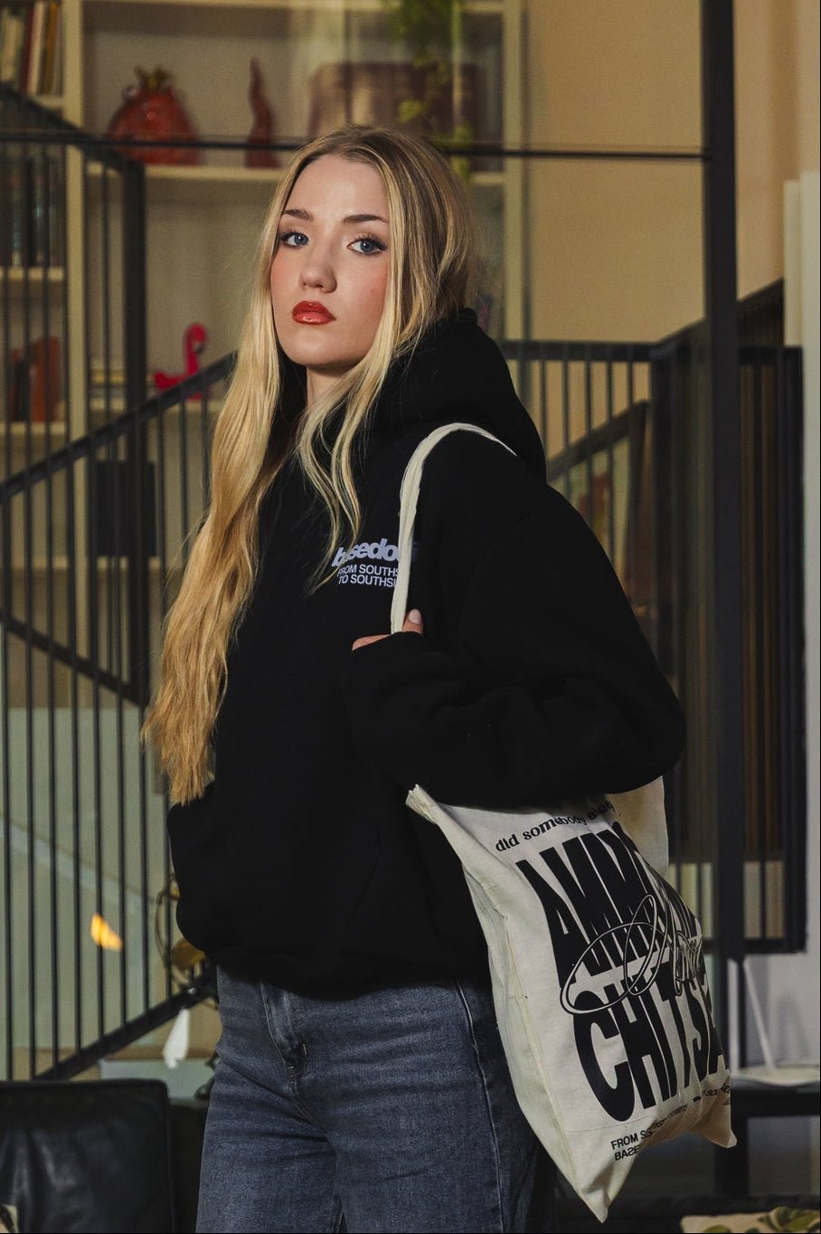 Hoodie "AMMO" CHI'T'SAP Black/FurryAzure - BASEDODICI®