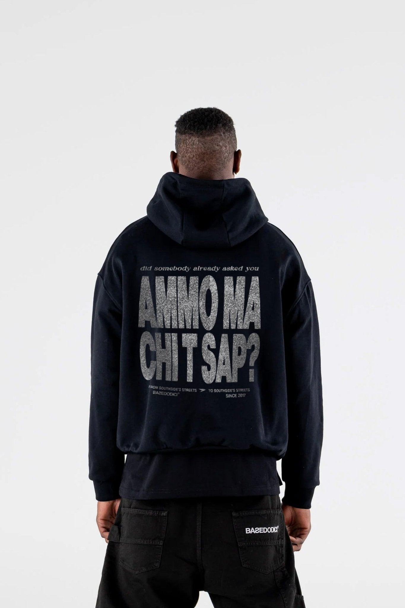 Hoodie "AMMO" CHI'T'SAP Black/Glitter - BASEDODICI®
