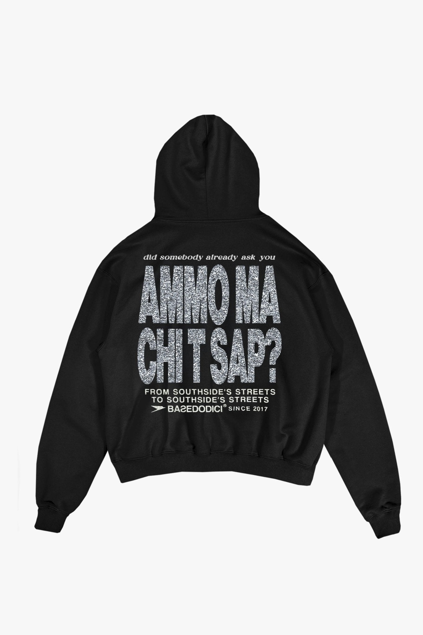 Hoodie "AMMO" CHI'T'SAP Black/Glitter - BASEDODICI®