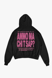 Hoodie "AMMO" CHI'T'SAP Black/Glitter Bubble Pink - BASEDODICI®