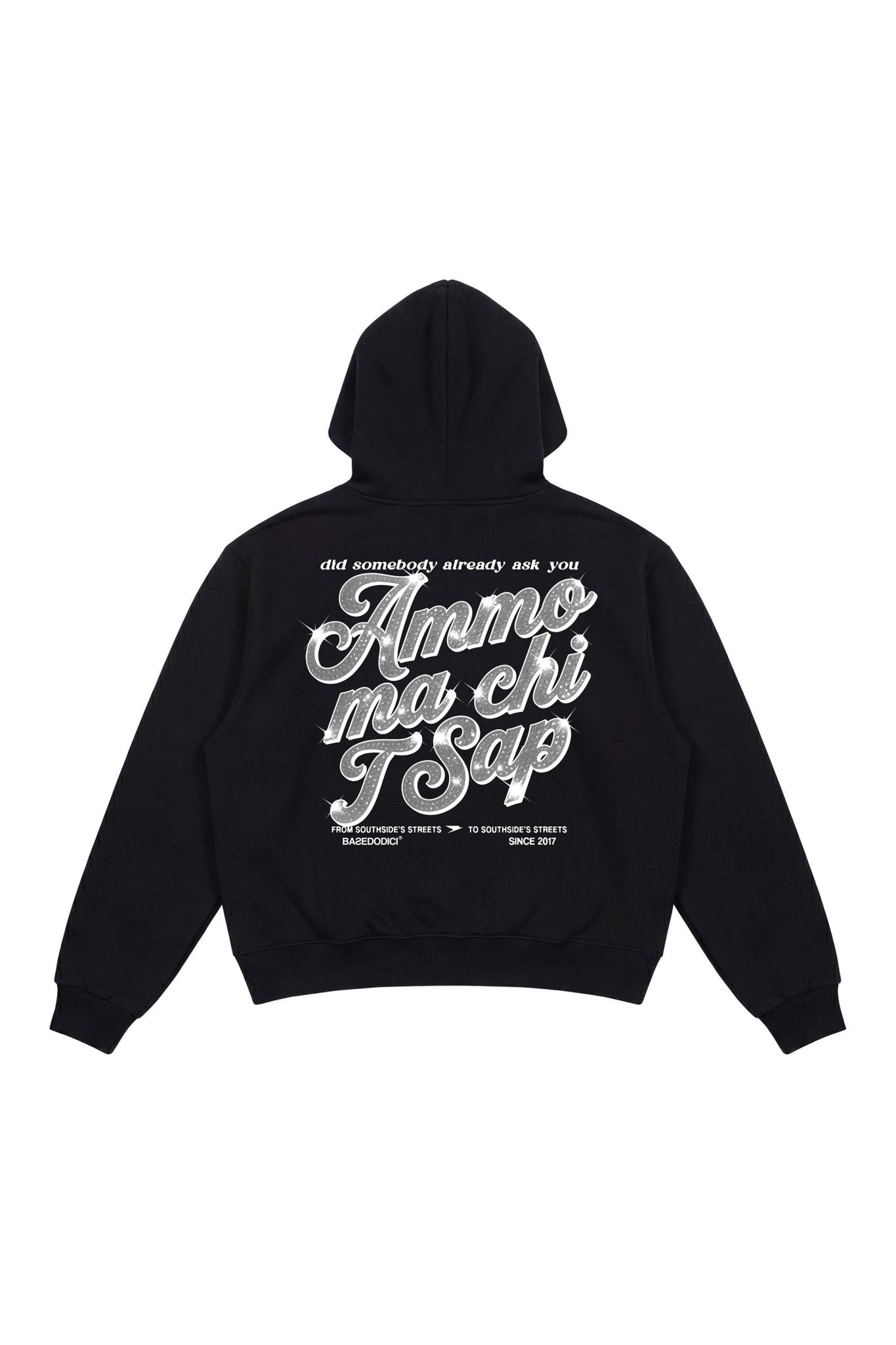 Hoodie "AMMO" CHI'T'SAP Black/GlitterItalic - BASEDODICI®