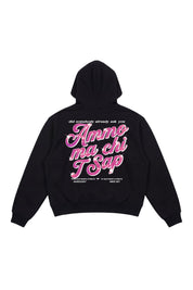 Hoodie "AMMO" CHI'T'SAP Black/GlitterPinkItalic - BASEDODICI®