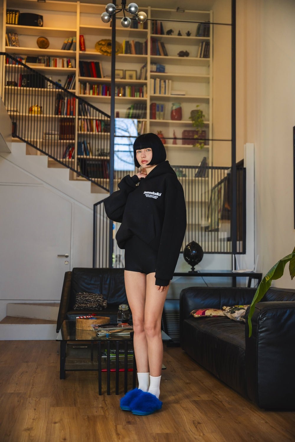 Hoodie "AMMO" CHI'T'SAP Black/PaintBlue - BASEDODICI®
