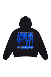 Hoodie "AMMO" CHI'T'SAP Black/PaintBlue - BASEDODICI®