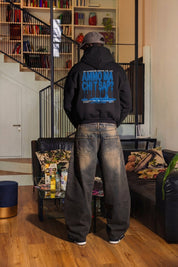 Hoodie "AMMO" CHI'T'SAP Black/PaintBlue - BASEDODICI®