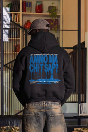 Hoodie "AMMO" CHI'T'SAP Black/PaintBlue - BASEDODICI®