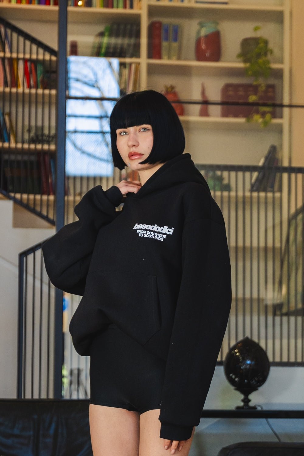 Hoodie "AMMO" CHI'T'SAP Black/PaintBlue - BASEDODICI®