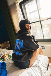 Hoodie "AMMO" CHI'T'SAP Black/PaintBlue - BASEDODICI®
