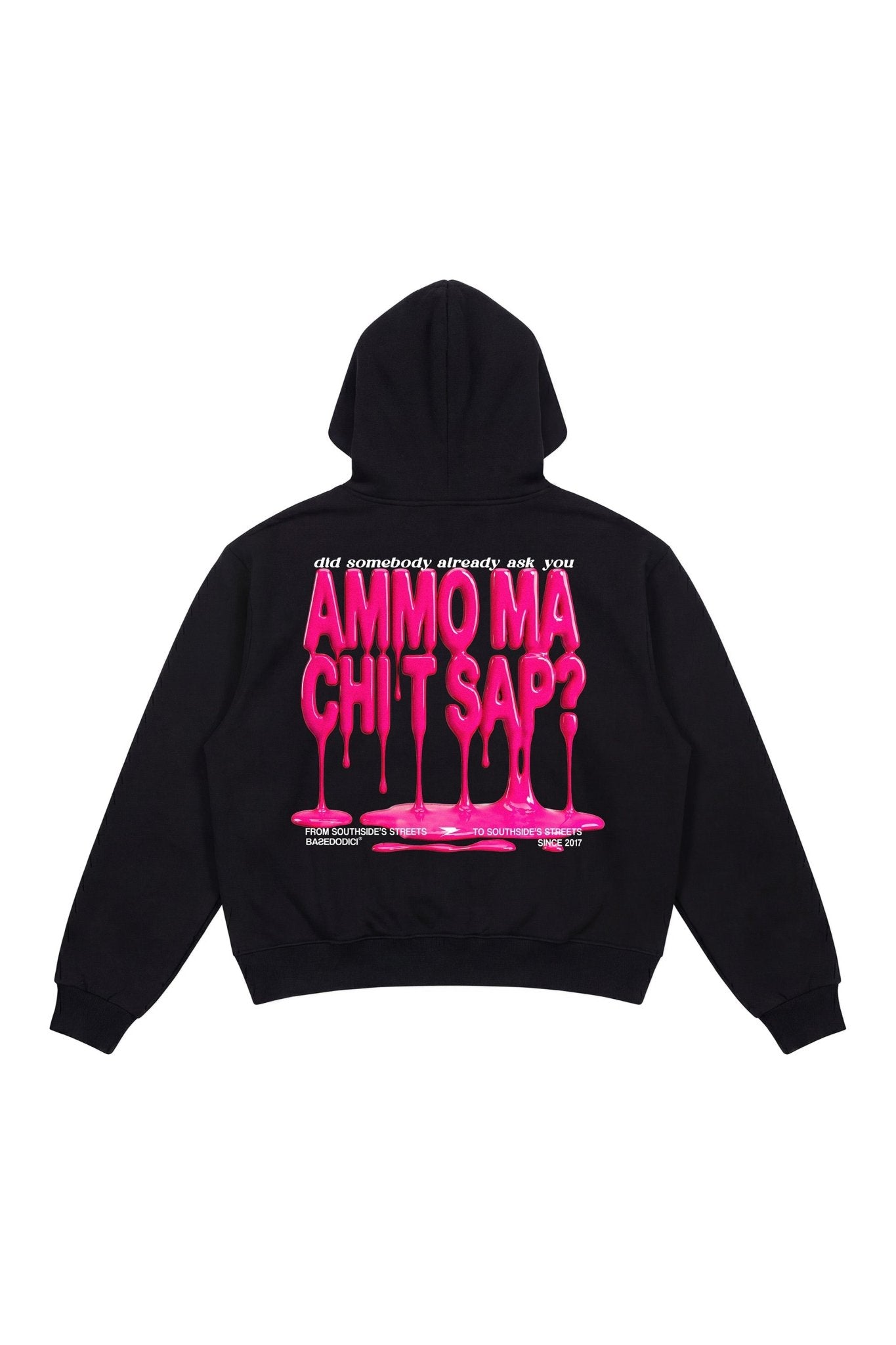 Hoodie "AMMO" CHI'T'SAP Black/PaintPink - BASEDODICI®